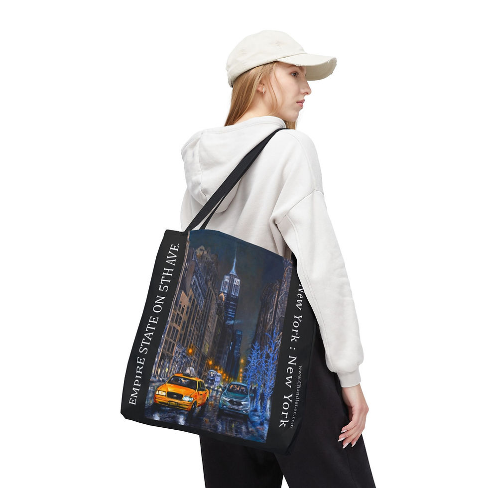 Thumbnail: New York City Tote Bag - 5th Avenue Empire State Building View