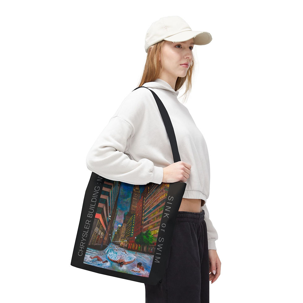 Thumbnail: Sink or Swim Resilient Tote Bag - Design by Chandle Lee