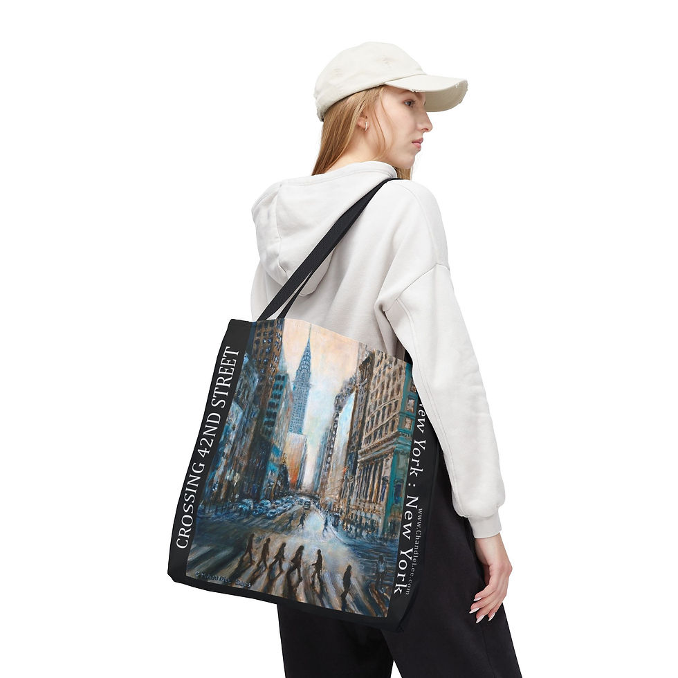 Thumbnail: Tote Bag - "Crossing 42nd Street" by Chandle Lee
