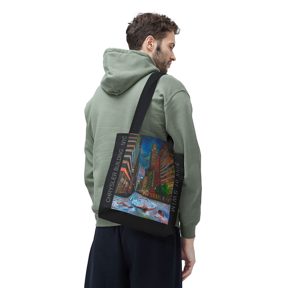 Thumbnail: Sink or Swim Resilient Tote Bag - Design by Chandle Lee