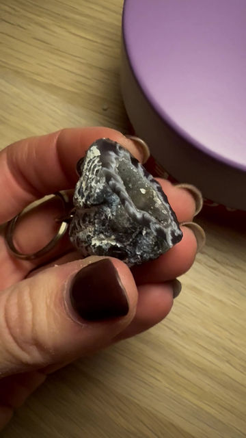 Thumbnail: Agaat Geode Sleutelhanger