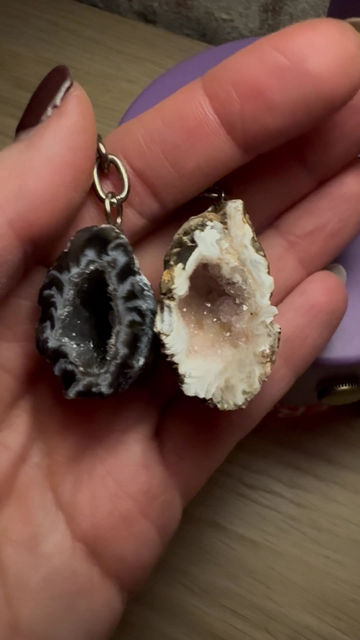 Thumbnail: Agaat Geode Sleutelhanger