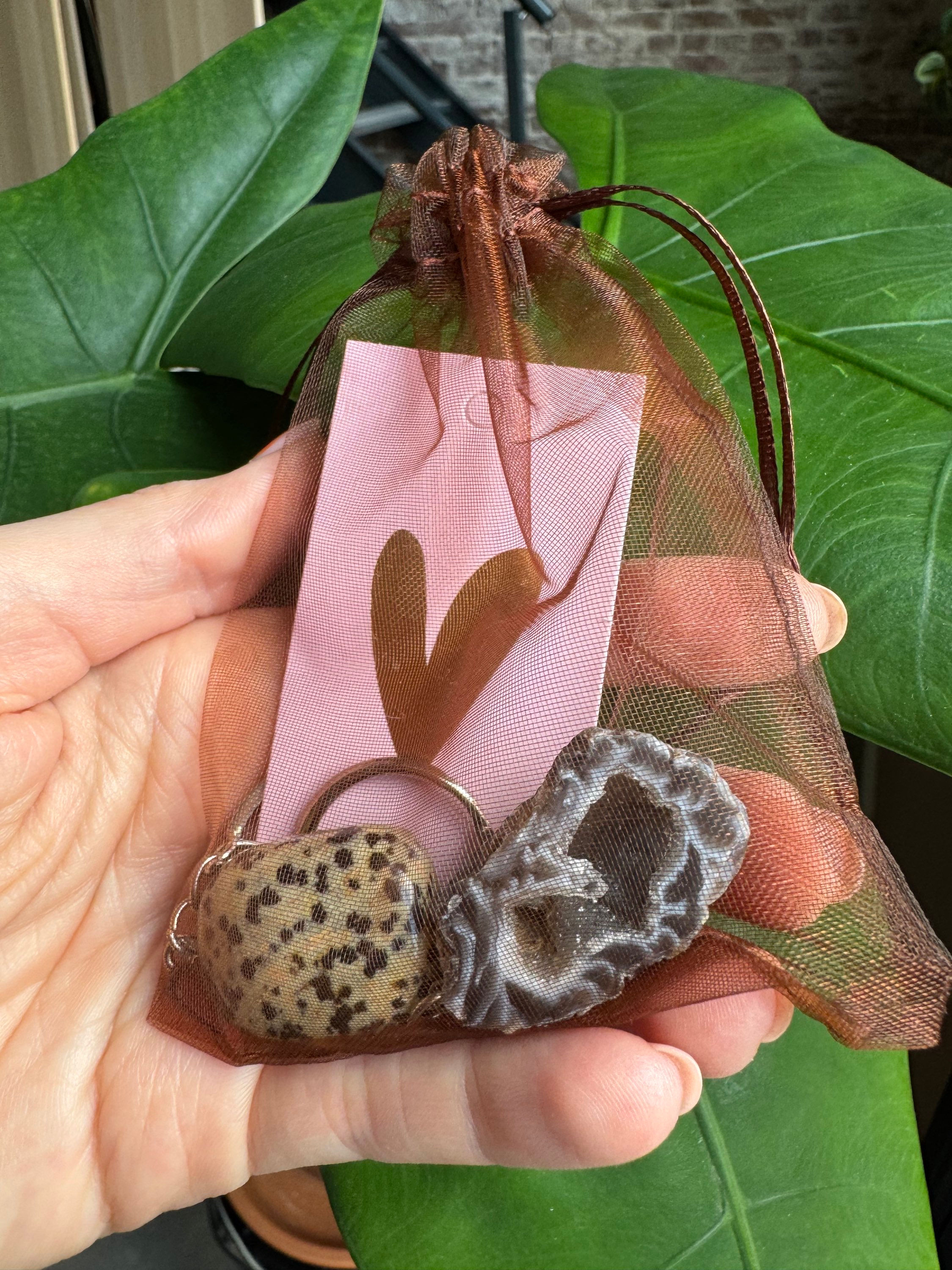 Agaat Geode Sleutelhanger