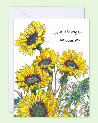 WS A2 card Your strength amazes me | Vivid Cottage