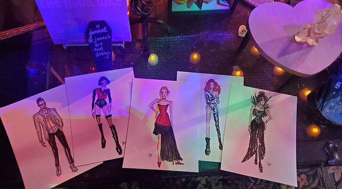 Vampire theme live illustrations