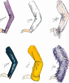fashion fabric sketches