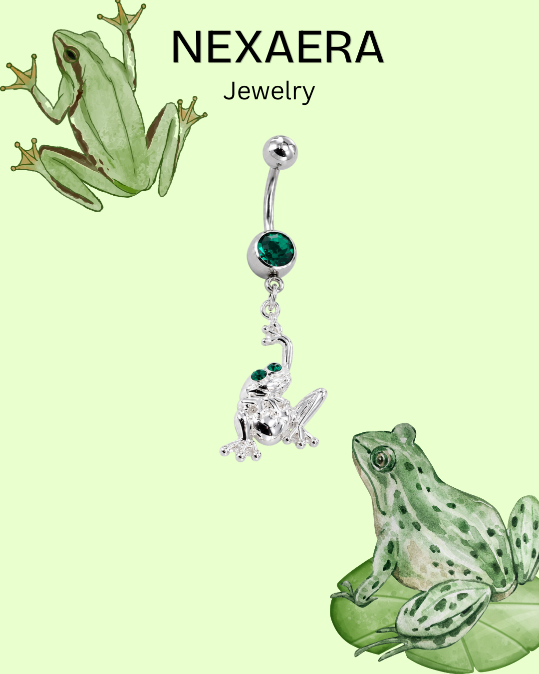 Hanging Frog Belly Button Ring