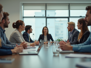 reunião de equipe e liderança