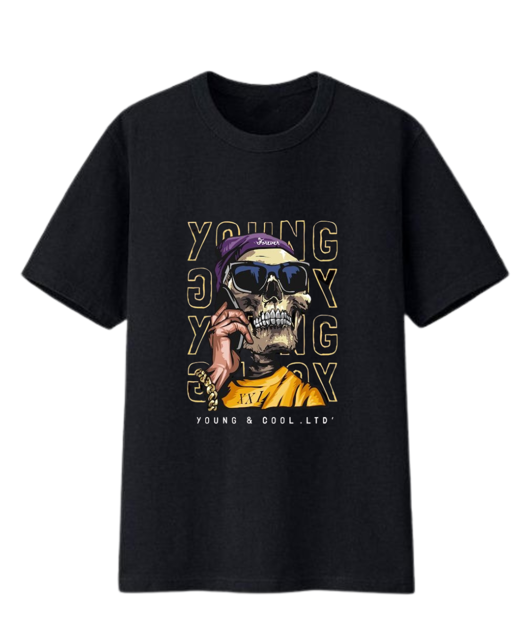 Buy Now Young And Cool Printed T-shirt Exclusive On Bhaiyajiprint