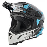 Acerbis Helmet Steel Carbon White/Blue