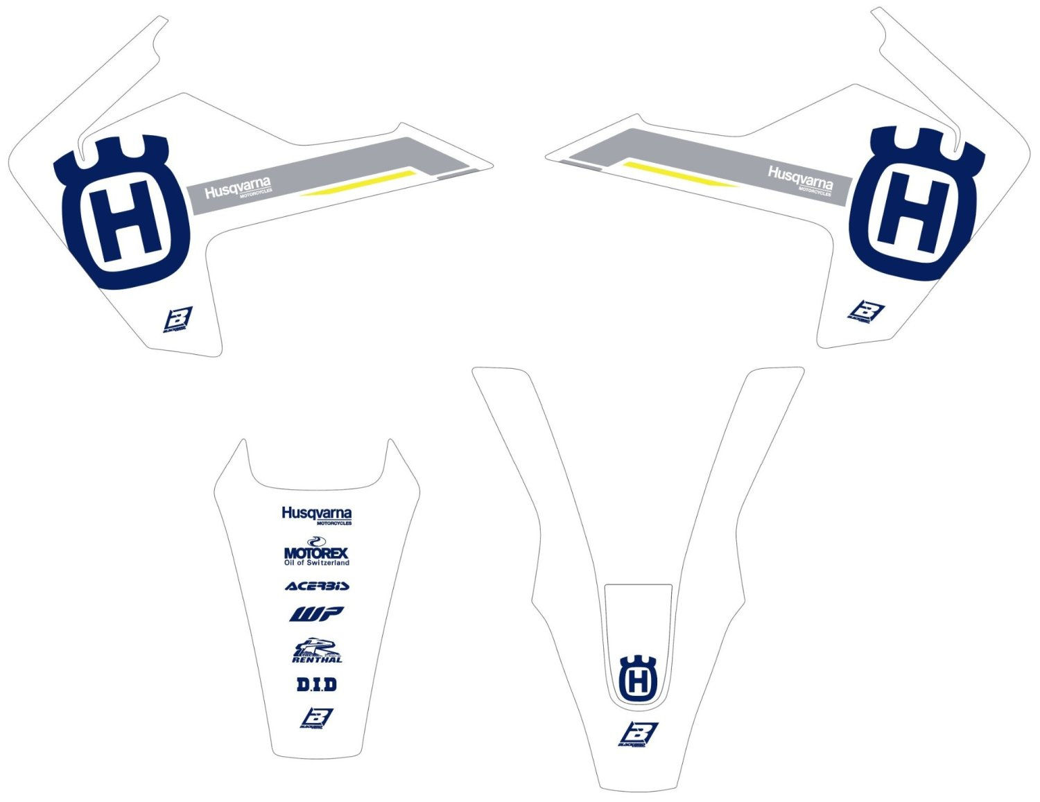 BLACKBIRD GRAPHICS KIT RACE HUSQVARNA TC FC 16-18 TE FE 17-19