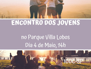 Encontro de jovens no Villa Lobos, dia 4 de maio