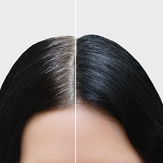 an example of a root grey coverage hair colour