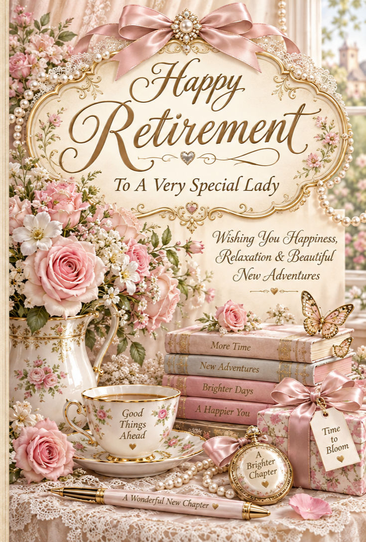 C303 – Retirement Lady Card