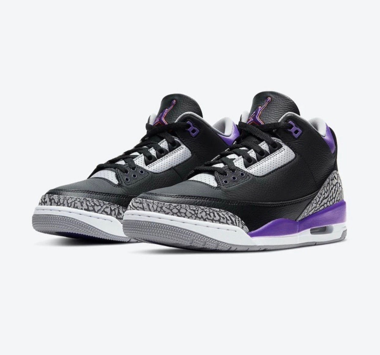 Jordan 3 Retro Black Court Purple