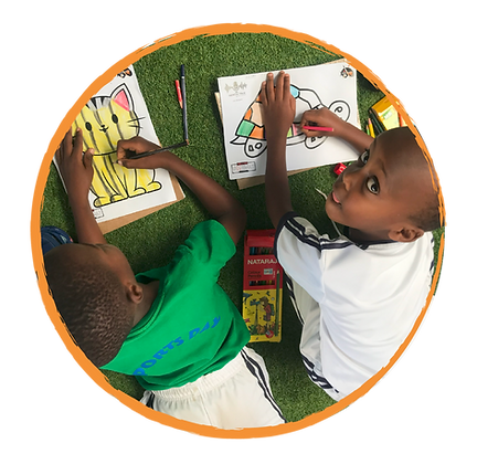 Photo of children colouring