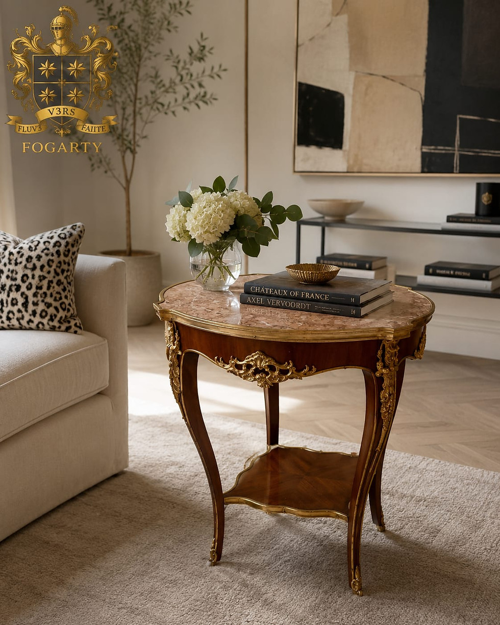 Thumbnail: 19th Century Brass Mounted Kingwood Occasional Table