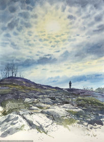 Aquarelle peinte sur un papier Arches grain satiné
Aquarelle de marque :Isaro
achevée le :09/04/2020

format de l'aquarelle :24 / 33cm
Passe partout : 45cm / 35cm

Prix : 120 €