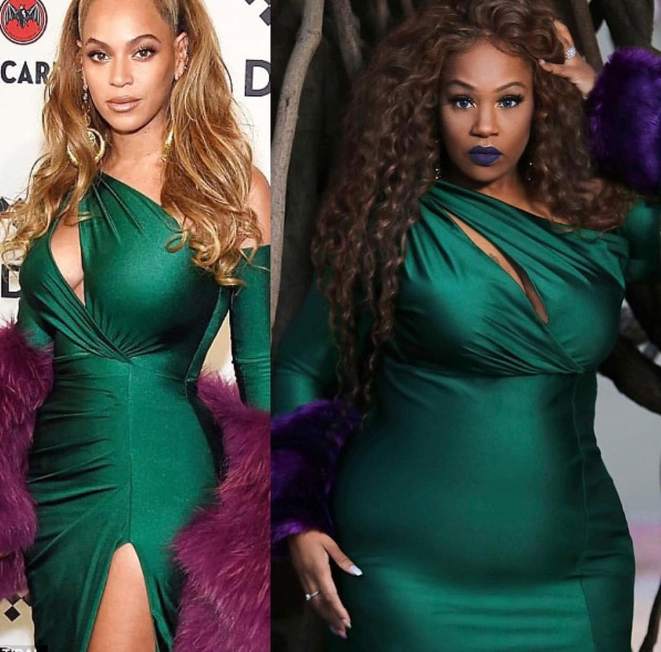 Thumbnail: Hunter Green Beyonce Inspired Evening Gown