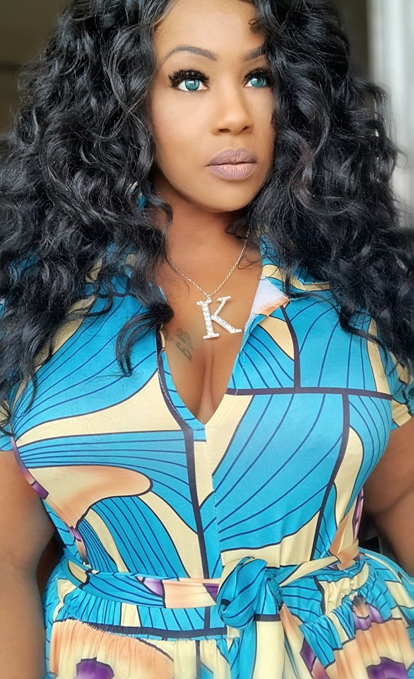 Thumbnail: Turquoise Print Fit and Flare Dress