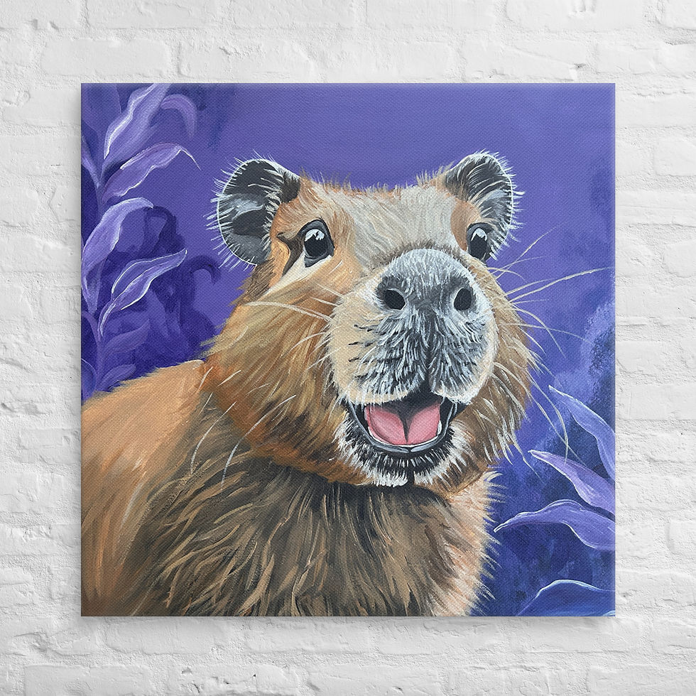 Thumbnail: Canvas - Happy Capybara