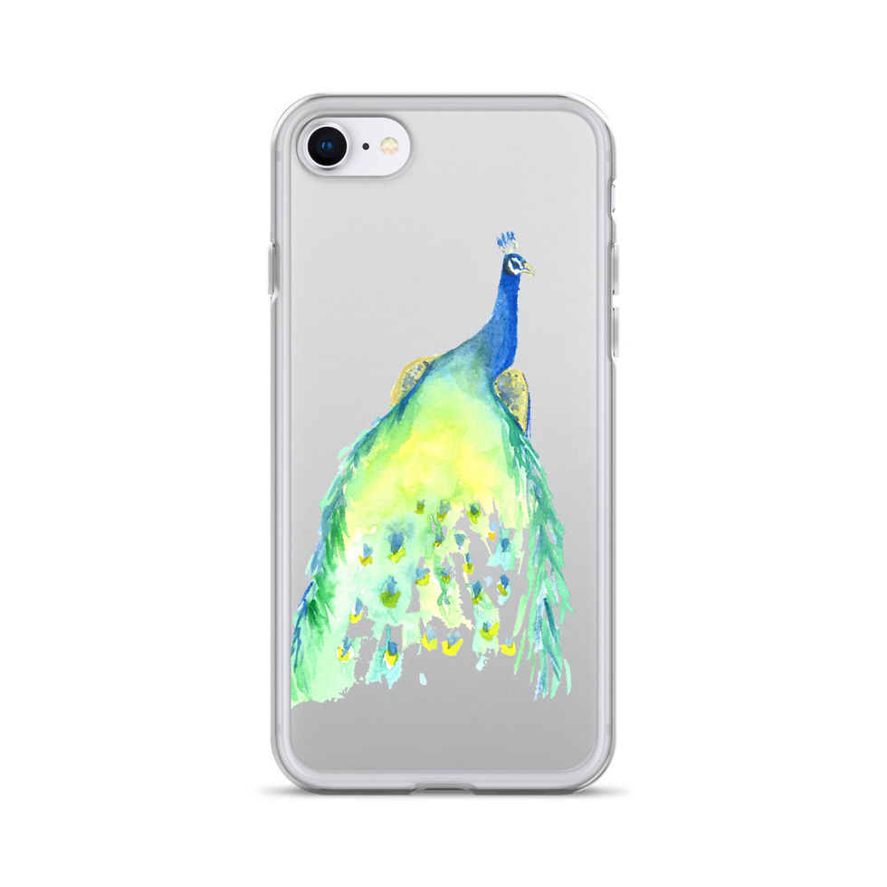 Thumbnail: Clear Case for iPhone® - Watercolor Peacock