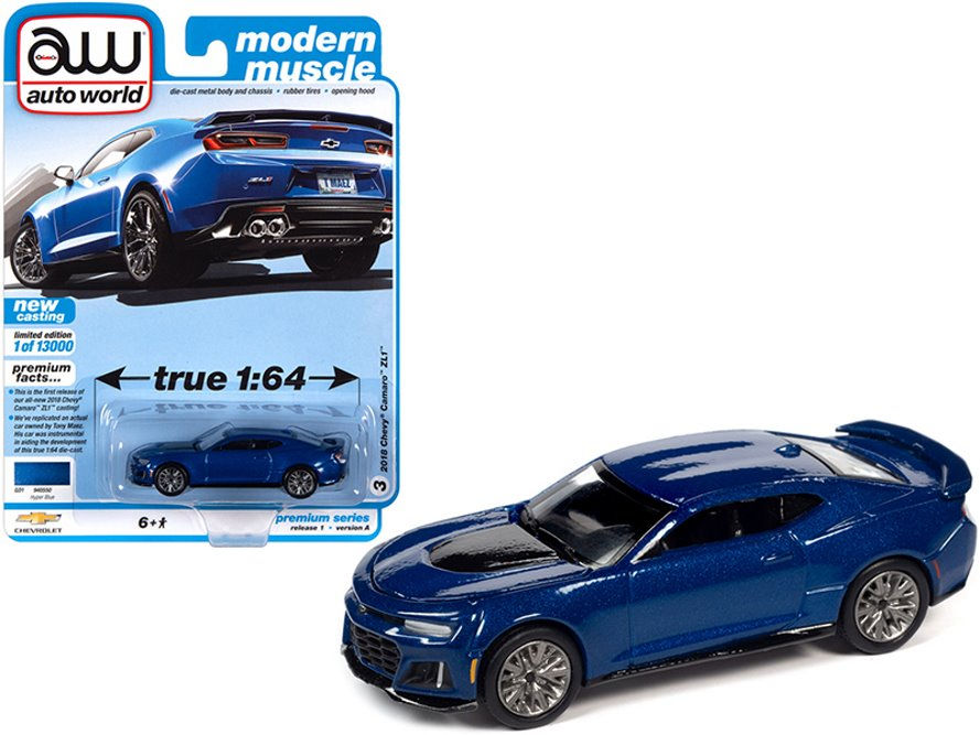 Auto World 2018 Chevy Camaro ZL1 Modern Muscle Blue