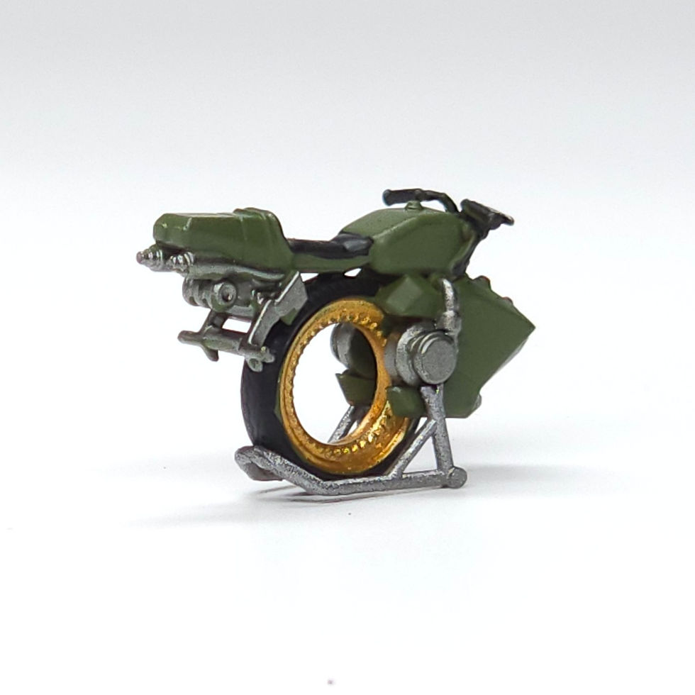 Thumbnail: MoreArt Resin Green Cyber Single Wheel Motorcycle Girl