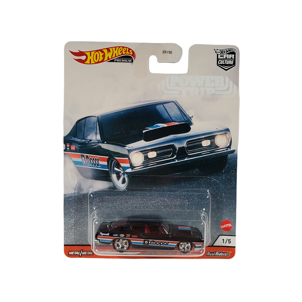 Thumbnail: Hot Wheels Power Trip Plymouth Barracuda HEMI Car Culture 1/5 Black