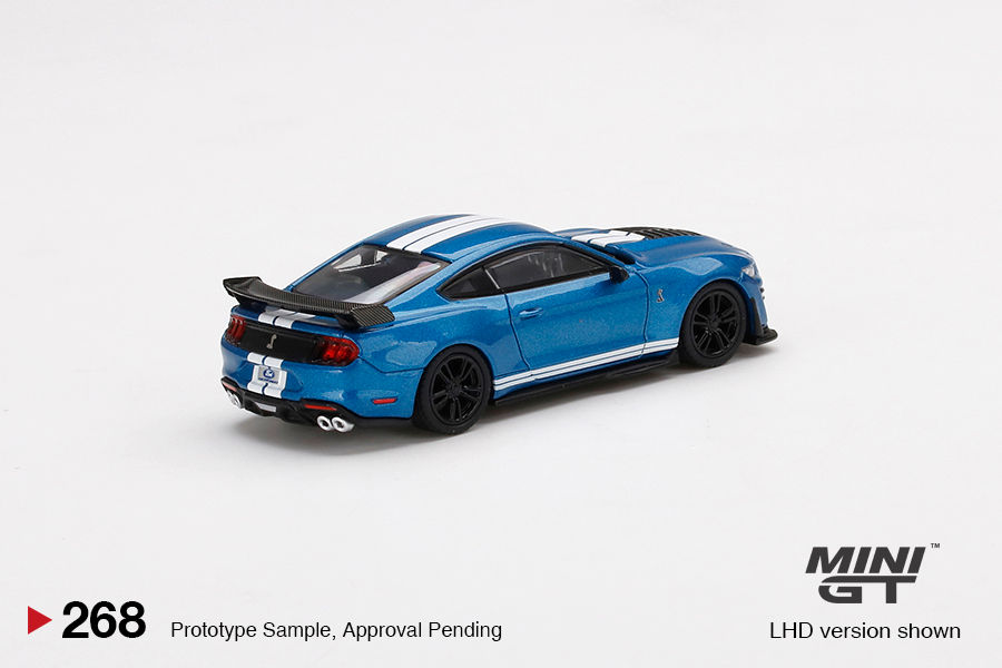 Thumbnail: Mini GT 2021 Ford Mustang Shelby GT500 Blue #268
