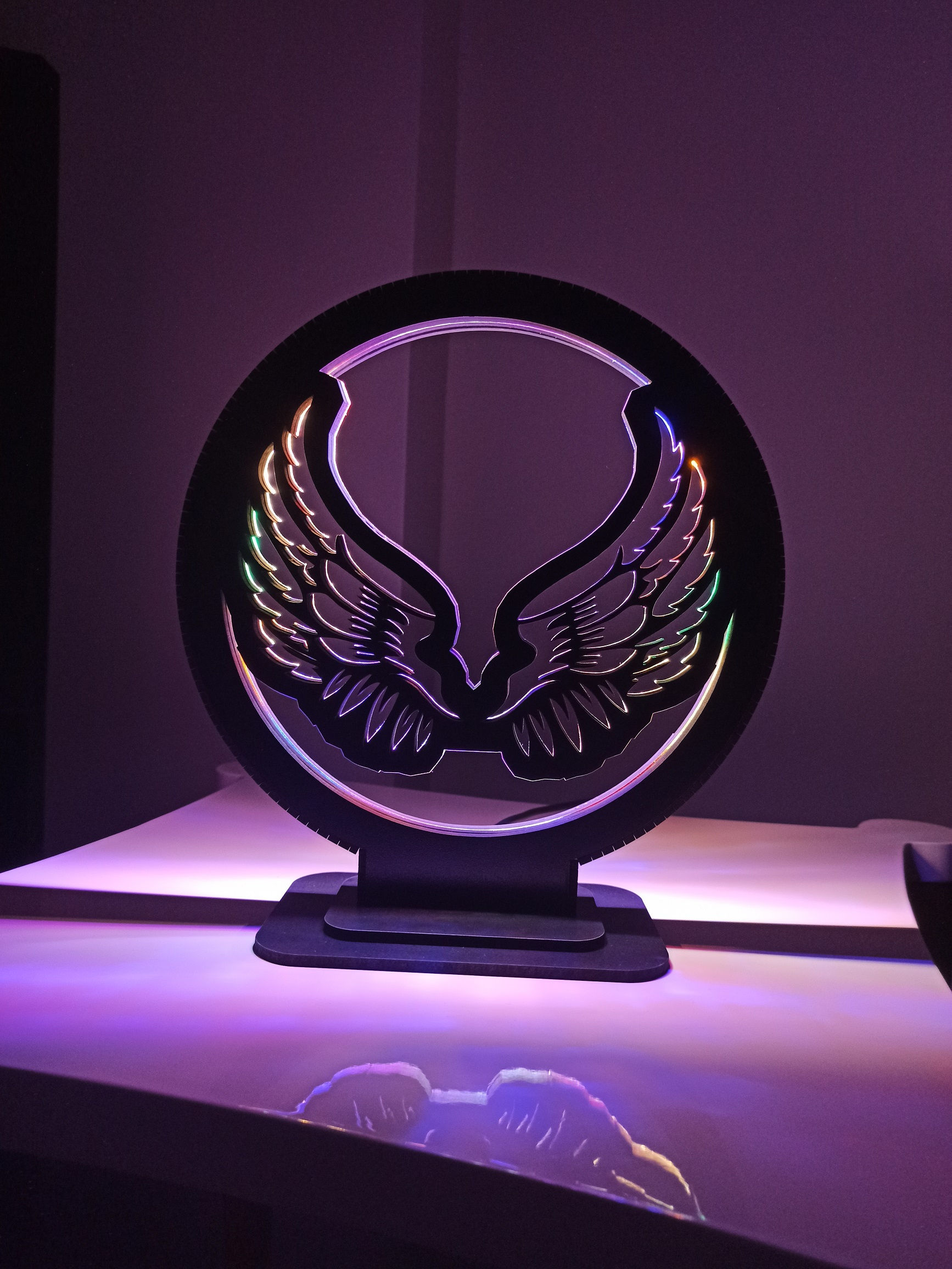Büyük Melek Kanadı Led Işıklı Masa Üstü Gece Lambası
