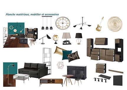 matrice planche materiaux, mobilier et a