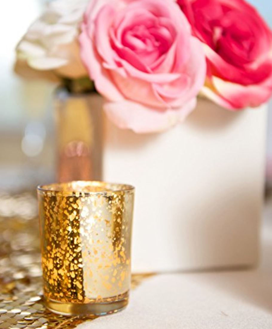 Thumbnail: Gold Votive Candle Holder