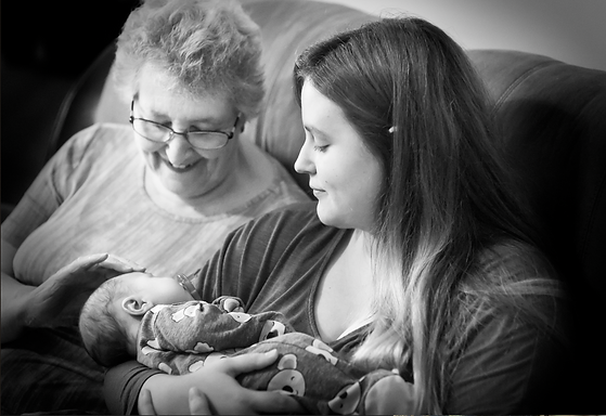 Mother and child - grandmother - family