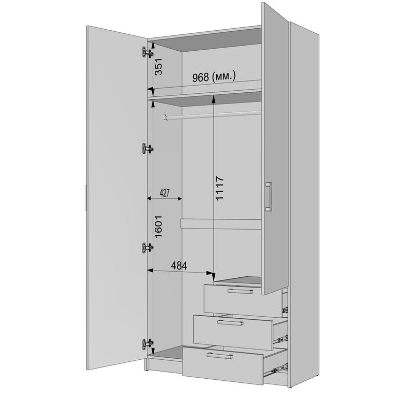 Прев'ю: Шафа розпашна Д-116