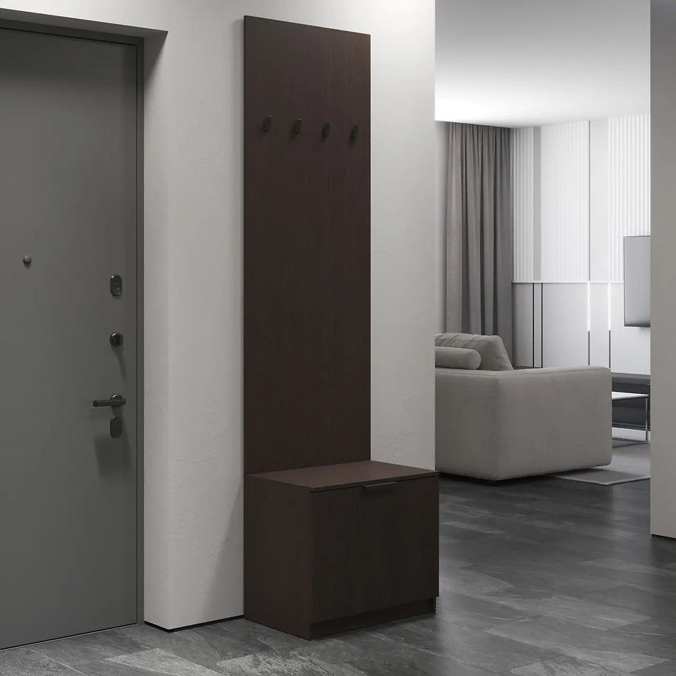 Прев'ю: Вішалка з тумбою для взуття m-43