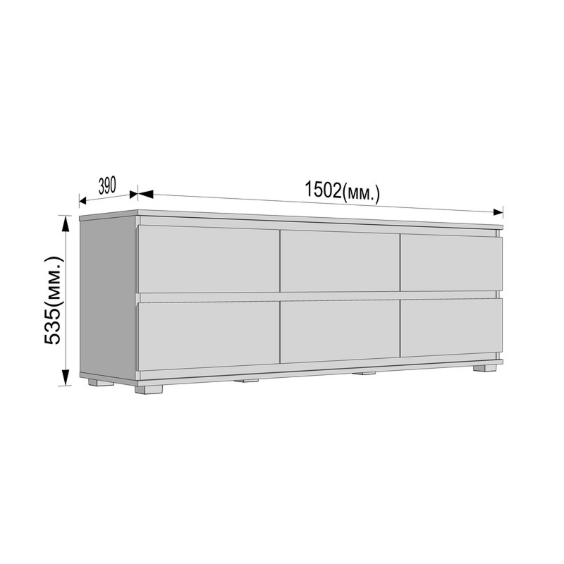 Прев'ю: Тумба ТВ без ручок Б-6.1