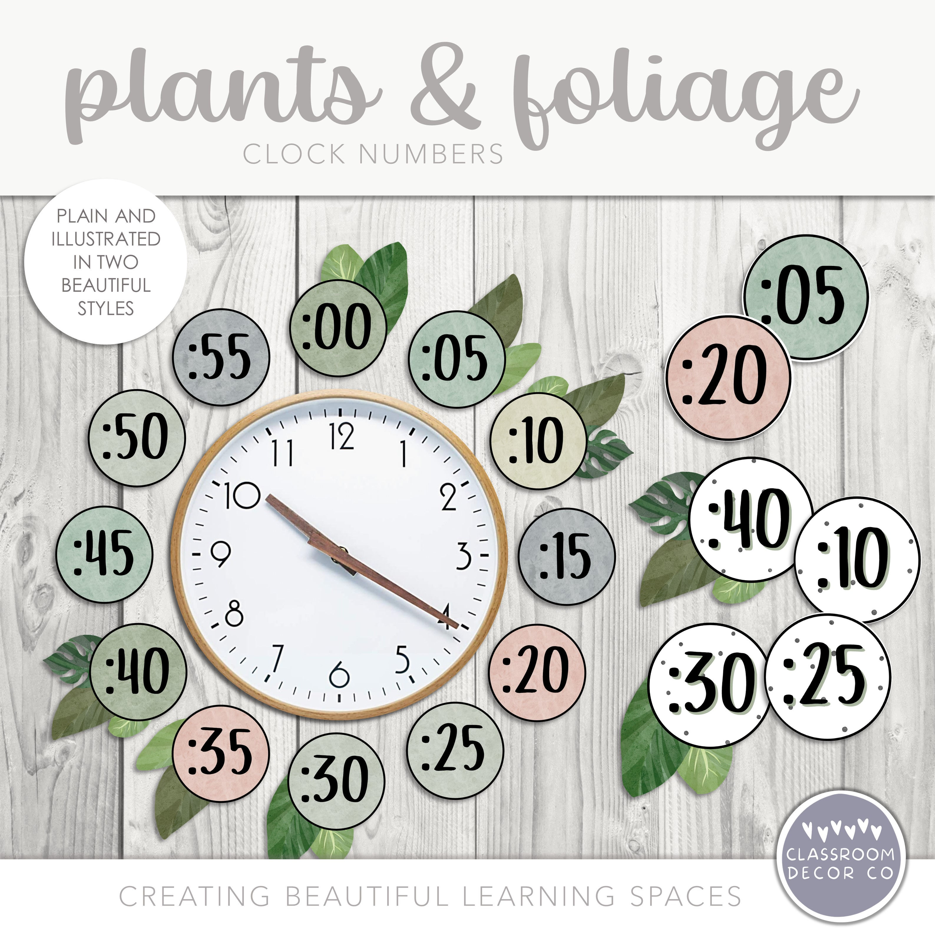 Plants and Foliage | Clock Numbers