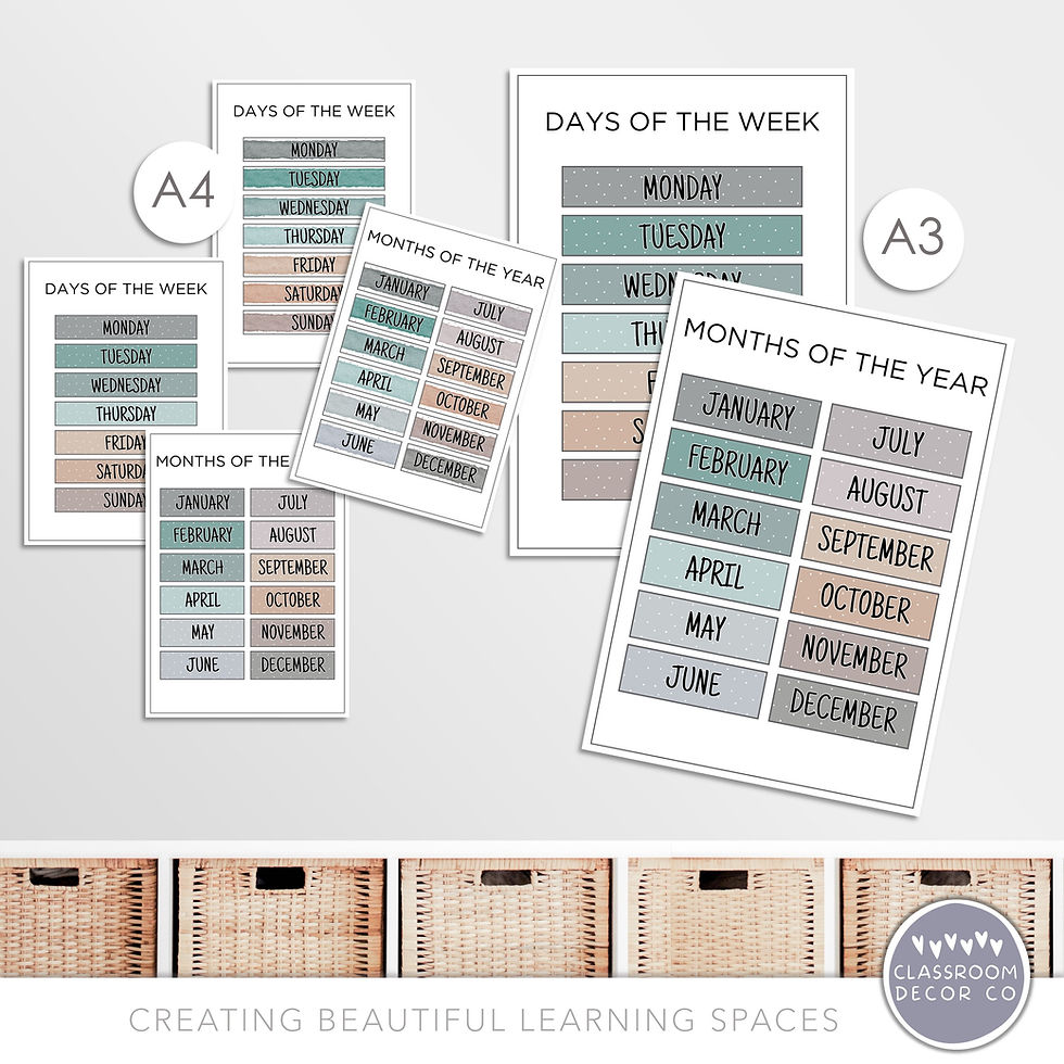 Thumbnail: Beachy Boho | Days and Months Posters