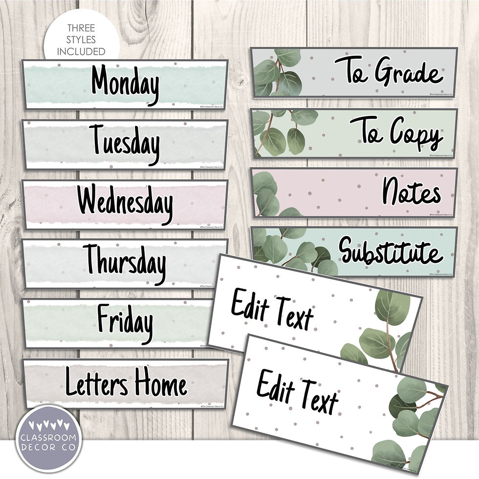 Thumbnail: Eucalyptus | Teacher Trolley Labels
