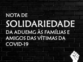 Nota de solidariedade e em defesa da vida