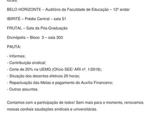 CONVOCAÇÃO PARA ASSEMBLEIA GERAL