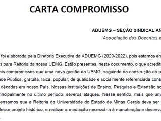 Carta da ADUEMG sobre a eleição da Reitoria da UEMG é enviada às chapas concorrentes