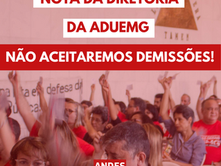 NOTA DA DIRETORIA DA ADUEMG