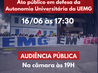 📣Ato público em defesa da Autonomia Universitária da UEMG✊🏾