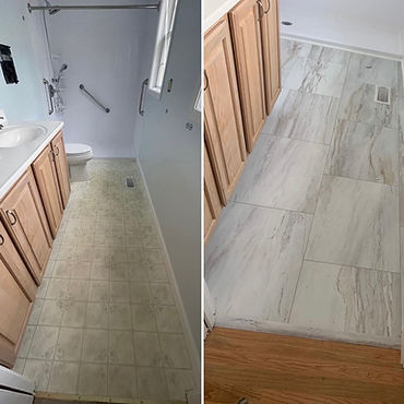 Tile Tear out, LVT Installation