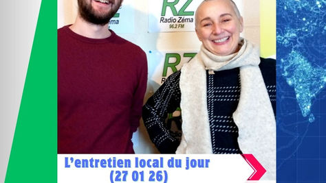 REPLAY RZ / L'entretien local du jour (27 01 26) - Chantal et Victor projet de concertation place du marché (st chely)  Radio Zéma et une édition locale avec cet entretien sur le dossier actuel à St Chely et qui a permis de recueillir l'avis des habitants sur le devenir de la place du marché en lien avec la commune. Replay disponible sur radiozema.com!