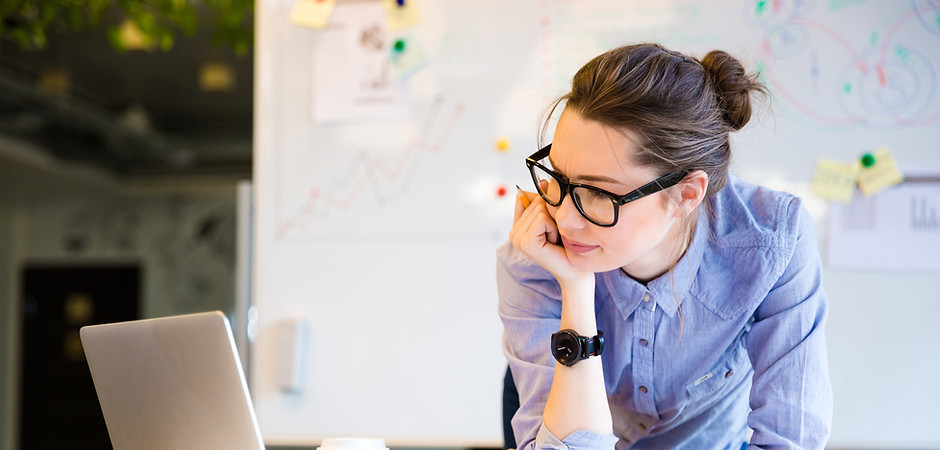 Young female businesswoman in the office