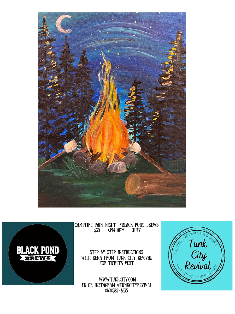Camp Fire Paint Night - @ Black Pond Brews !! 