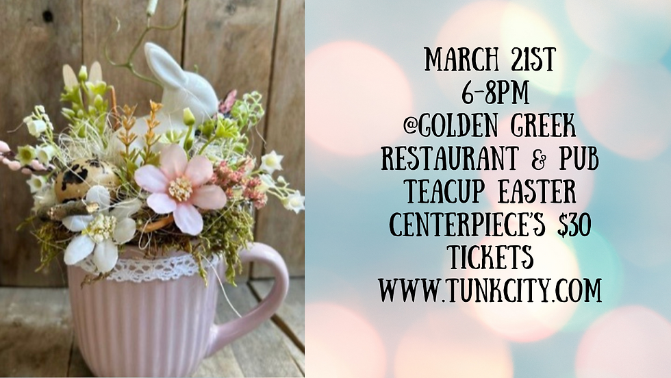 Teacup Easter Centerpieces @ Golden Greek Restaurant & Pub